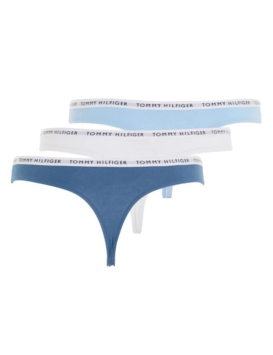 Tommy Hilfiger Thong 3 Pack Sleek Designer Womens Knickers