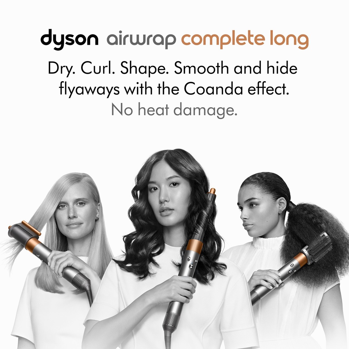 Dyson airwrap カールヘアアイロン　HS05 Dyson HS05 Airwrap Styler (Long) | Nickel/Copper l Refurbished
