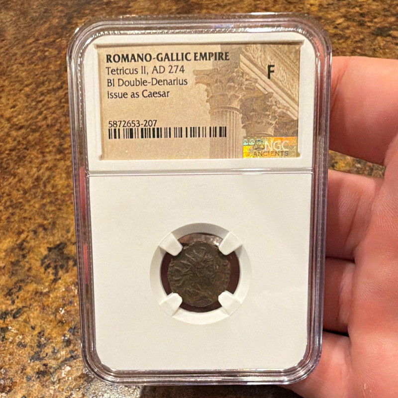 Tetricus II Billon Double Denarius AD 274 Romano-Gallic Empire Caesar NGC