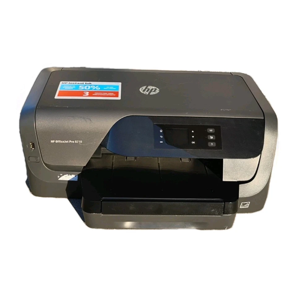 HP OfficeJet Pro 8210 Inkjet All-In-One Printer - Black (D9L64AB1H) - Image 4 of 4