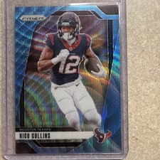2024 Panini Prizm Nico Collins #113 Blue Wave Prizm Texans serial /230