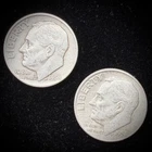 Lot of 2 - 90% Silver - Pre-1965 Roosevelt Dimes Circulated Condition - F21A