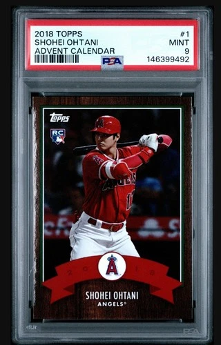 2018 Topps Shohei Ohtani Advent Calendar RC Rookie SP DODGERS MVP PSA 9 🔥🔥🔥