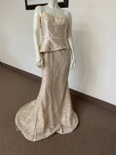Feriani Couture Mother of Bride/Special Occasion Dress in Champagne Size 8