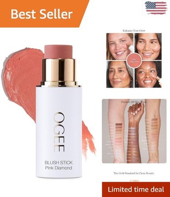 Sculpted Face Stick PINK DIAMOND - Organic Hydrating Cream Blush & Highlighter