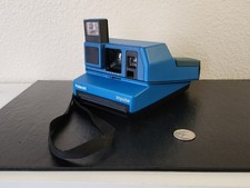 Vintage Blue POLAROID IMPULSE 600 Instant Camera Retro Photo Tested Working.