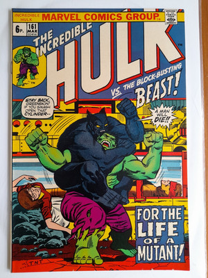 Incredible Hulk #161 März 1973 Sehr guter Erhaltungszustand - 7,5 Battle of the Hulk vs Beast