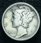 1926-S Mercury Silver Dime Scarce Fine F ~ 25616