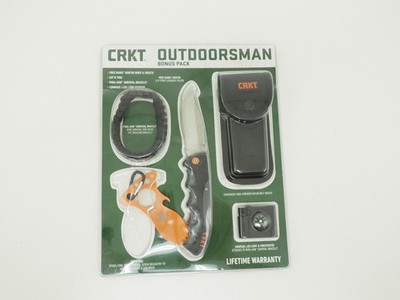 New! Vintage CRKT Outdoorsman Bonus Pack Knife/Para-Saw/Compass/LED/Eat'n Tool