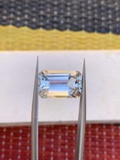 Natural Light Blue Aquamarine 5.30ct Rectangular Cut Loose Gem Pakistan Jewelry 