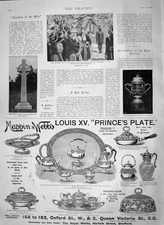 Original Old Antique Print 1897 Churchyard George Reid Birkenhead Mappin Webb