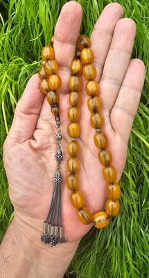 Amber Bakelite Tasbih سبحة | Prayer Beads | Misbaha Subha Tasbeeh Worry Beads