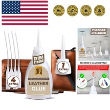 Super Glue for Leather - Leather Glue - Adhesive for Purses, Sofas and Furnit...
