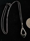 Artisan Western Sterling Silver 925 NECKLACE  Onyx Heart Slide Pendant Chain 18” — photo 2