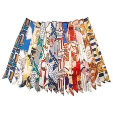 12PCS Colorful Band Narrow/Neckerchief Scarf, Satin Fashion Narrow/Head Wrap