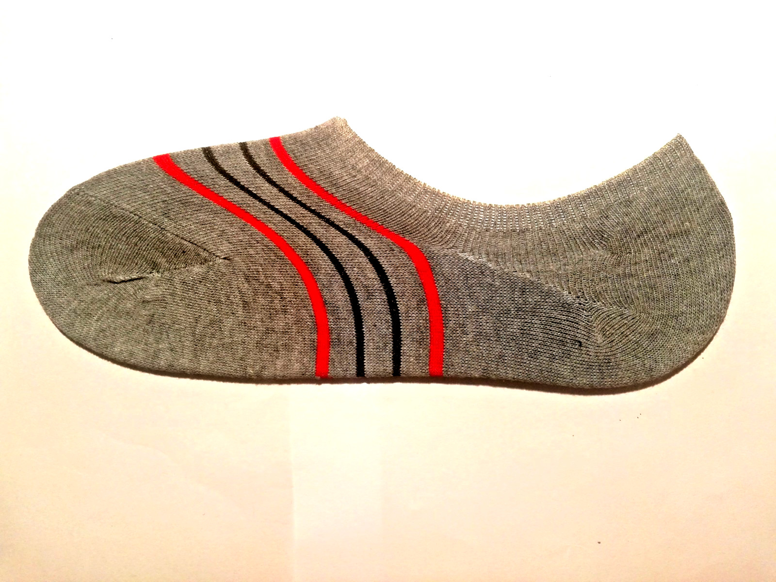 3 Paia di Calzini Sneaker Unisex in Cotone Grigio