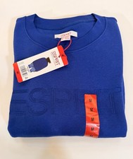 Costco Esprit Blue Logo Crewneck Fleece Sweatshirt M Medium Retro 80s Viral