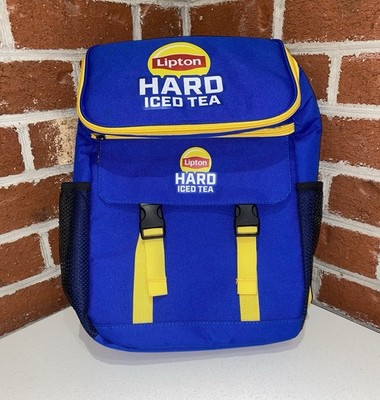 Lipton Hard Iced Tea Insulated Cooler Backpack Blue / Yellow Preowned *See Pics