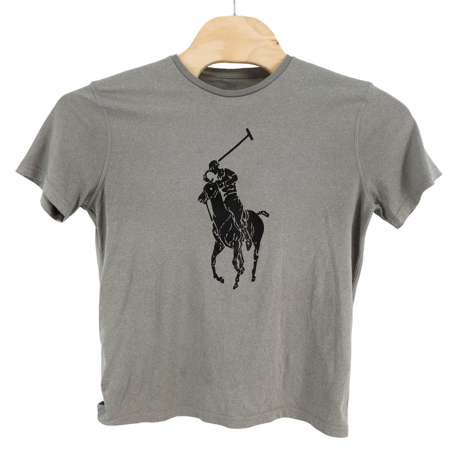 Polo Ralph Lauren Performance Gray T-Shirt Large Big Pony Logo Tee Mens Medium