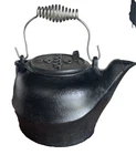 Rare Vintage LODGE Crossword Cast Iron T-Kettle No. 4TK2 L1 Swivel Top Xlnt Cond