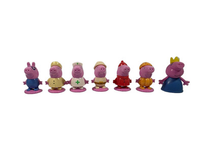 Peppa Pig Figuren 7er Set Kostüme Prinzessin Krankenschwester Kürbis ABD eOne