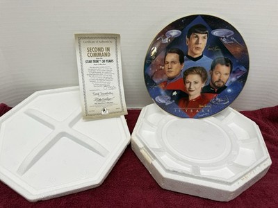 Star Trek Plate Second in Command by The Hamilton Collection 1997 COA