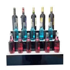 31.49" LED Liquor Bottle Display with 7 Preset Colors and Remote Control 3-Step