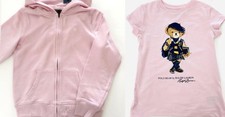 NWT, Girls Polo Ralph Lauren Set of 2. Terry Hoodie  Tee. Size S 7 . Eu 130
