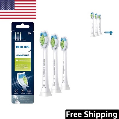 W DiamondClean Electric Toothbrush Heads - Genuine 3 Pack, Exceptional Whitening