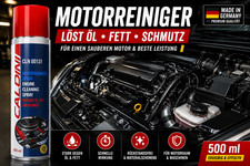 Motorreiniger 500ml Motorraum Reiniger Entfetter Öl Fett Schmutz KFZ Auto