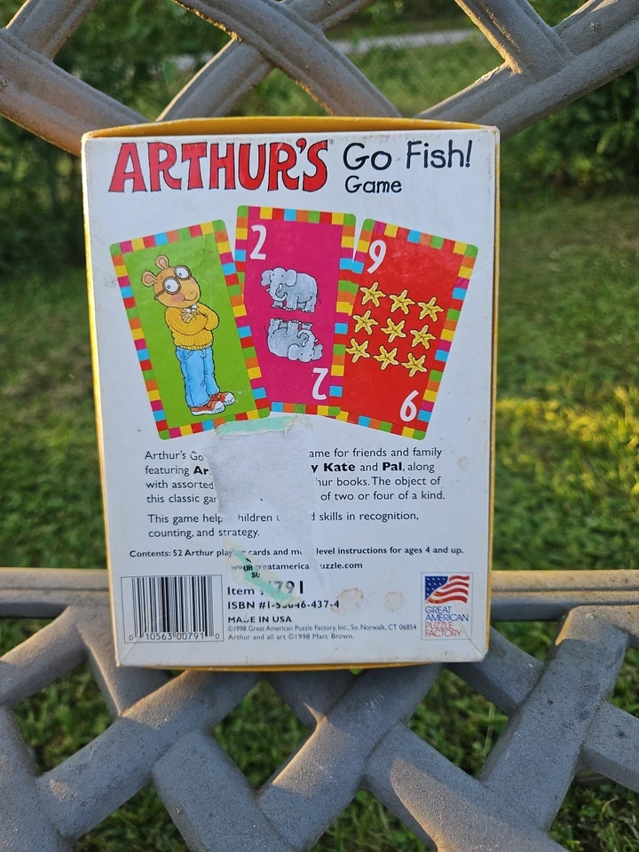 Arthur's Go Fish Game Great American Puzzle Factory 1998 - Image 2 of 4