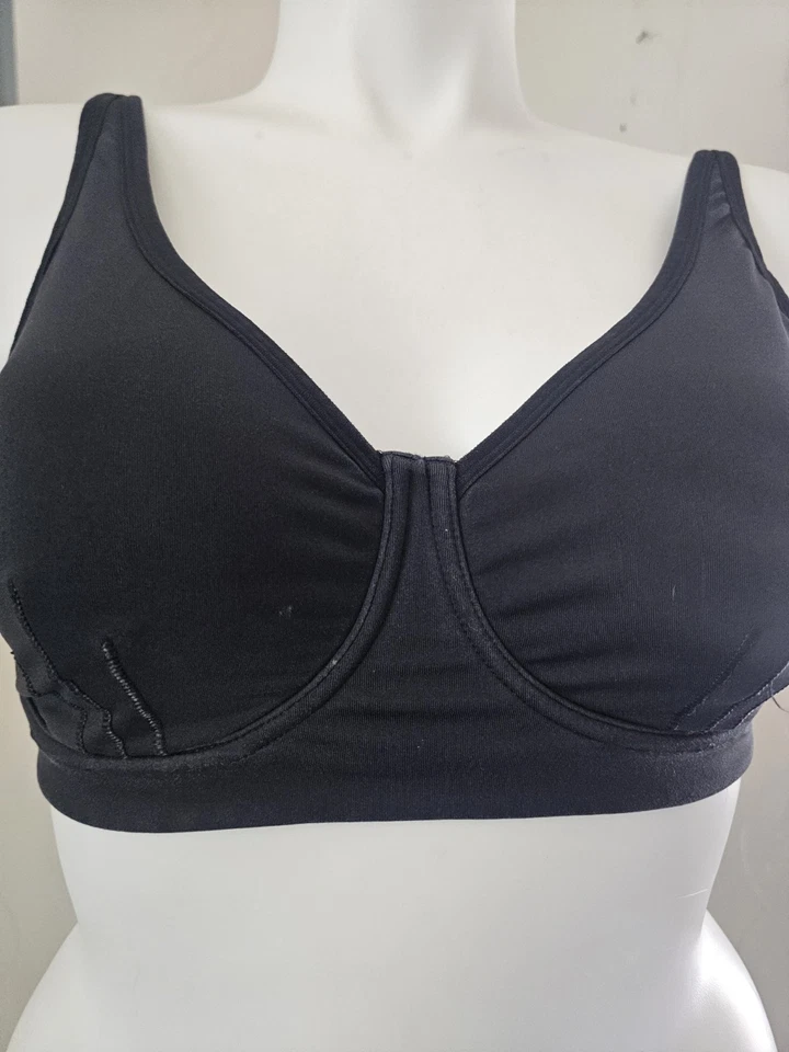 Sujetador deportivo Natori 38C convertible con aros correas ajustables sin forro negro Foto 2 de 4