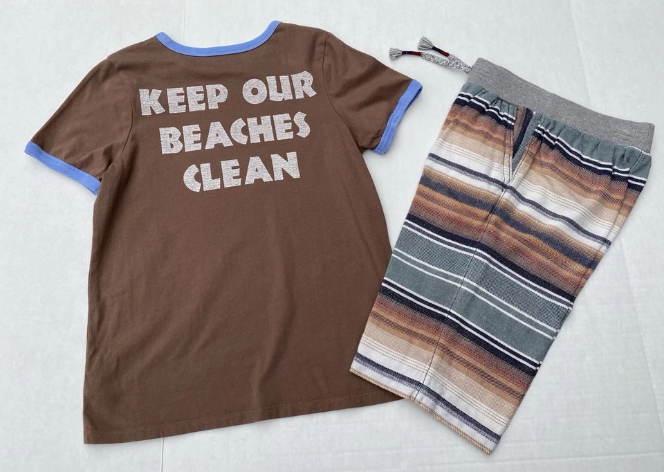 Conjunto corto de 10 camisas de playa Tea Collection California usadas en excelente estado Foto 4 de 4