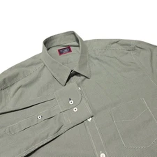 UNTUCKit Wrinkle-Free Long Sleeve Dress Shirt Modern Fit Patterned Size L Green