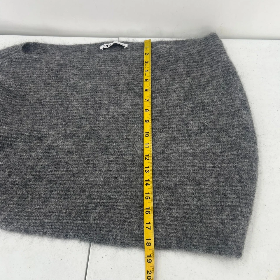 Bolero Zara Gris Alpaca Encogerse de hombros L Avant Garde Manga Tejido Asimétrico Foto 4 de 4