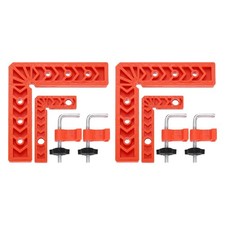 4Pcs Corner Clamp 90 Degree Right 3/6 Inch Angle Clamp Set, Orange