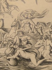 Zeichnung Radierung Mythologie signiert