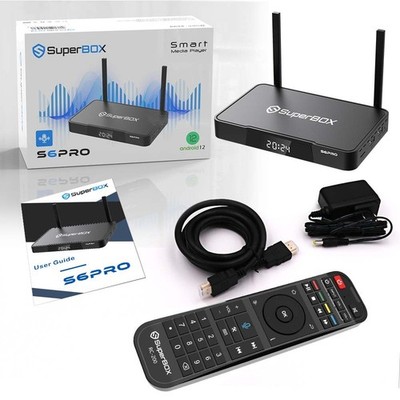 SuperBox S6 Pro 4K UHD Streaming Media Player Android 12 with Voice Remote   New