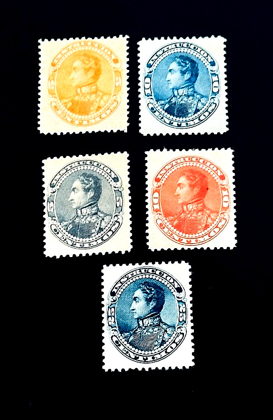 VENEZUELA Stamp Lot - 1893 Simon Bolivar Fiscal Tax Instruccion MLH/HR r39