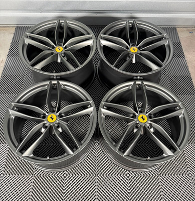 OEM 20'' FERRARI 488 Forged Wheels Rims Grigio Ferro 458 Genuine TPMS