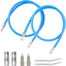 39" Grease Gun Hose, 4Pcs Grease Gun Accessories Kit Includes 1pcs 39 Inch 2Pack