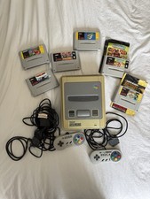 Nintendo SNES Console Bundle PAL Version + 6 Games, 2 Controllers Bag | Turns On