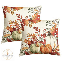 Kissenbezug 40X40 2Er Set Herbstdeko KüRbis Muster FüR Wohnzimmer Deko 2 StüCk