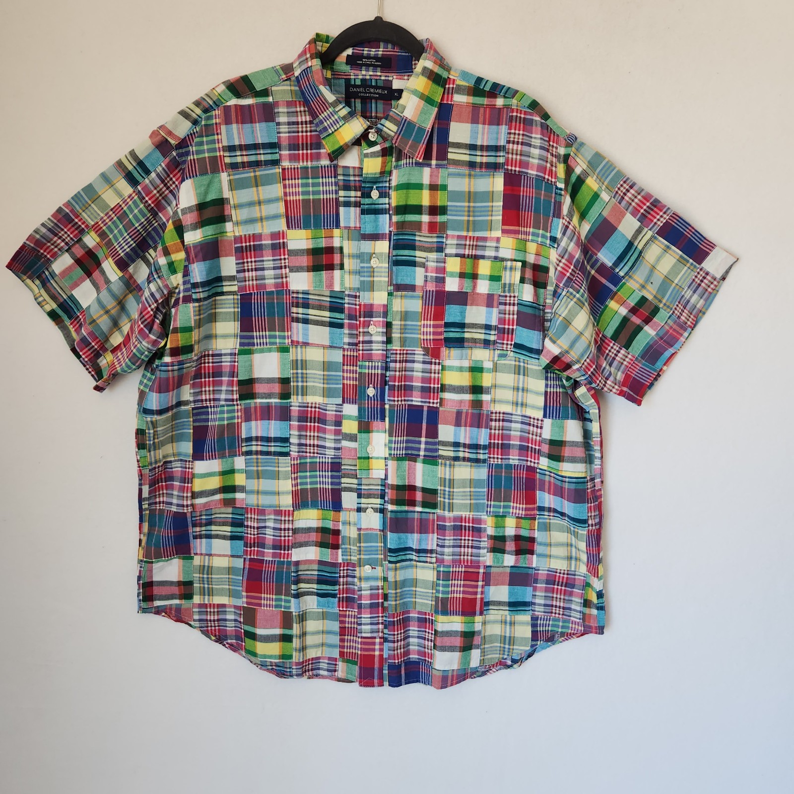 Daniel Cremieux Collection Plaid Patch Madras Shi… - image 3