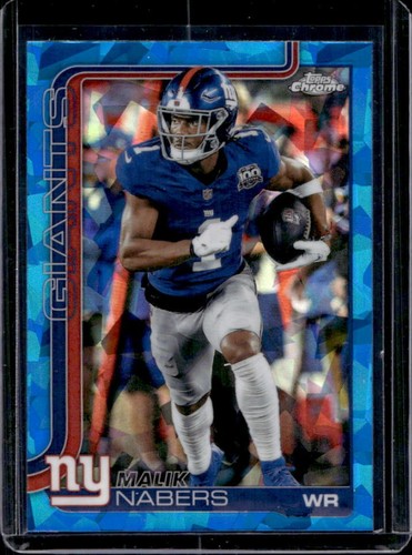 2025 Topps Chrome Sapphire Malik Nabers #225 Giants