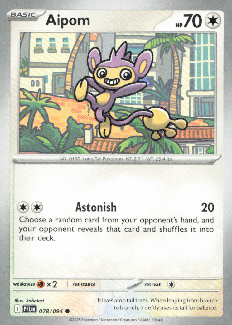 Aipom Common ME02: Phantasmal Flames 078/094 NM