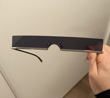 Vtg Sunglasses L’incognito Narrow 90s Margiela Silver Black Selima Optique Case