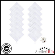 12x Handkerchiefs Cotton Classic Hankies Large Men Hankerchief Hanky Pocket Gift