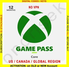 Xbox Game Pass Core 12 Month Live Gold USA REGION / WORLDWIDE