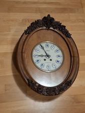 PENDULE HORLOGE OEIL DE BOEUF CADRAN EMAILLE LATOUR XIXe NAPOLÉON III